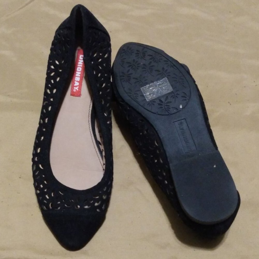 UNIONBAY black slip on dress flats, NEW, 7M - Picture 3 of 7